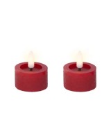 Vela LED Roja Compacta 4.4x5.2 cm Luz LED Llama Parpadeante Decoración Segura