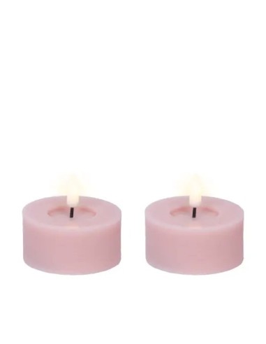 Vela LED Rosa 7x6 cm con Efecto Llama Realista para Decoración Interior