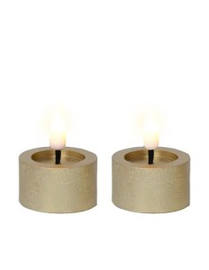 Vela LED Oro 4.4x5.2 cm Efecto Llama Realista Iluminación Decorativa 2