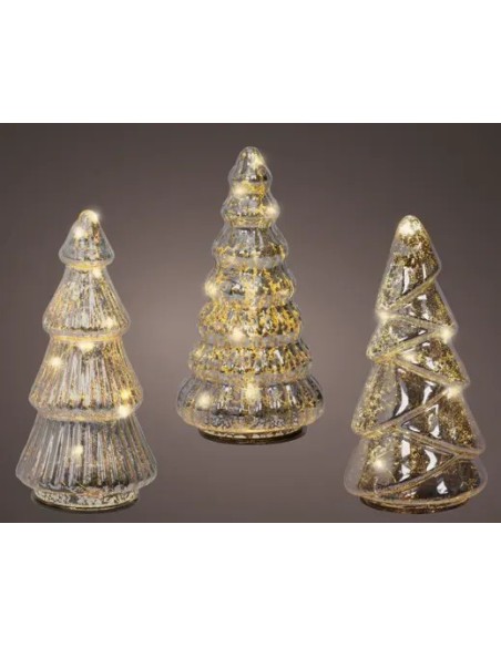 Árbol de Microleds Plata 9x17.5 cm Iluminación Decorativa Moderna