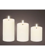 Vela LED crema 7x15 cm luz realista decoración segura y elegante