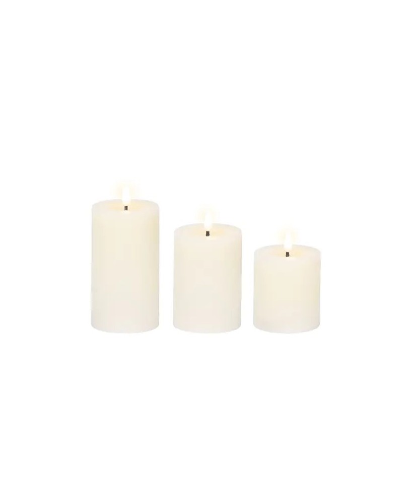 Vela LED crema 7x15 cm luz realista decoración segura y elegante