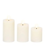 Vela LED crema 7x15 cm luz realista decoración segura y elegante