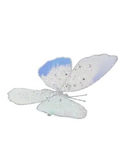 Mariposa Decorativa con Clip Iris 16x16 cm  Detalle Elegante para el Hogar | Endanea Garden