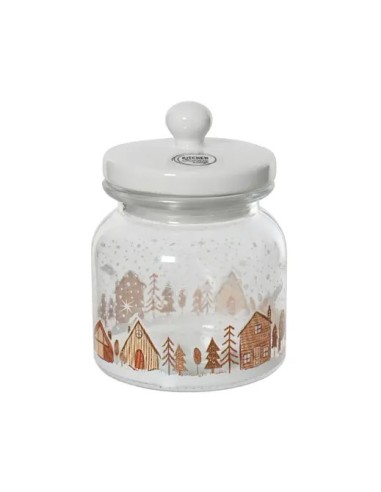  Frasco de Cristal con Tapa 10.9x4.5 cm  Almacenaje y Decoración Elegante | Endanea Garden