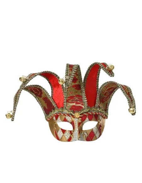 Máscara Roja Mediana 38x23x11 cm  Decoración Elegante para Eventos y Hogar | Endanea Garden