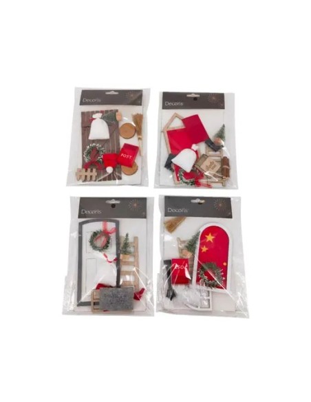 Escenas de Puertas Navideñas Verde y Rojo 15x6x24cm - Decoración Festiva Endanea Garden