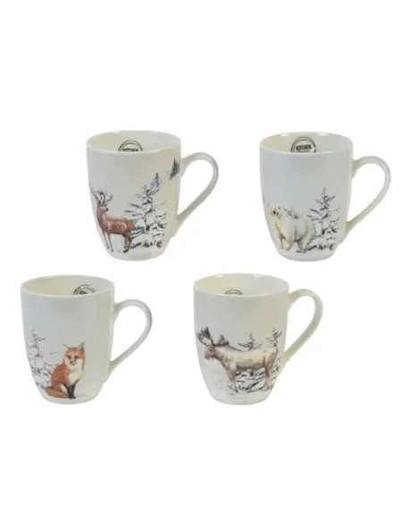 Taza de Porcelana con Animales | Diseño Original y Funcional - Endanea Garden