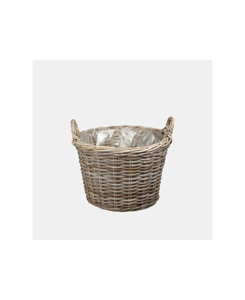 Basket Baina Natural 35x25cm  Cesto de Mimbre Hecho a Mano para Decoración y Organización

