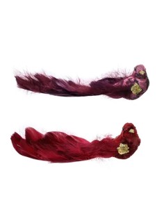 Pájaro decorativo con lentejuelas y clip | Decoración navideña elegante