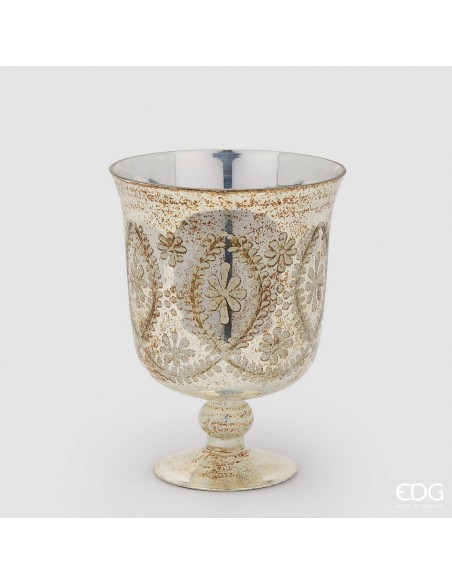 Jarrón Guirnalda Copa H26xD20xC4 Decorativo Elegante para Flores