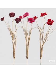 Rosa Canina Arbusto Oro con Hojas Artificial Rosa Mix Decoración Interior