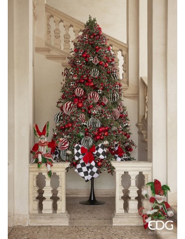Lazo de Terciopelo Blanco y Negro H63xL60xC5  Decoración Elegante y Versátil