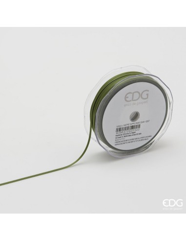 Cinta de Envoltorio Nastro Doppio Raso Verde 3 mm 100 metros Calidad Premium