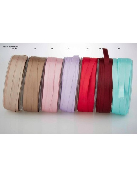 Cinta de Envoltorio Nastro Doppio Raso Marrón Claro 10mm 50m elegante y satinada