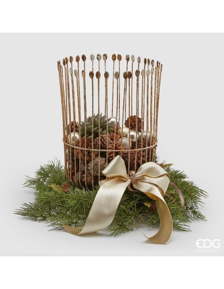 Cinta de Envoltorio Nastro Doppio Raso Marrón Claro 10mm 50m elegante y satinada