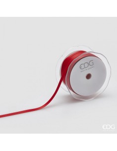 Cinta de Envoltorio Nastro Doppio Raso Rojo 10 mm 50 metros