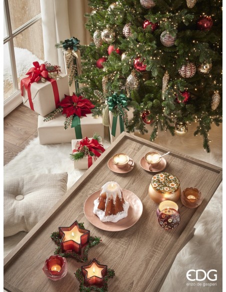 Cinta de Envoltorio Nastro Doppio Raso Rojo 10 mm 50 metros