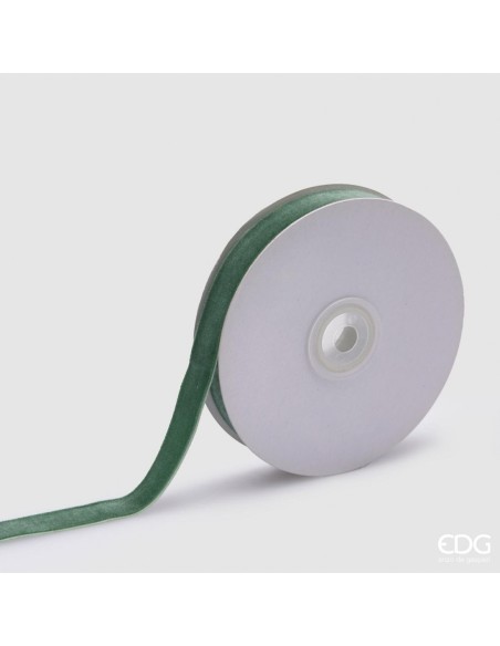Cinta Terciopelo Verde 16mm x 10m para Decoración y Manualidades | Endanea Garden