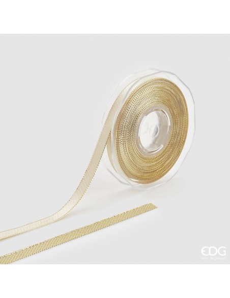 Cinta Nastro Classic Ivory Oro 10mm x 10m para Decoración y Regalos | Endanea Garden