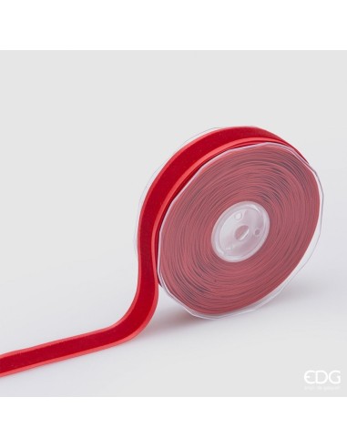 Cinta Nastro Doble Final Rojo Oscuro 23mm x 10m para Envoltorios y Decoración