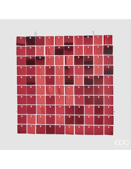 Cortina de brillo cuadrada borgoña 30x30 cm para decoración de eventos