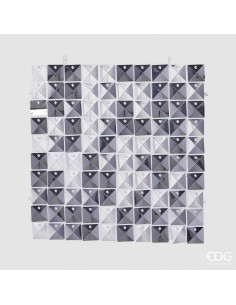 Cortina de brillo segmentos plata 30x30 cm para eventos y fiestas