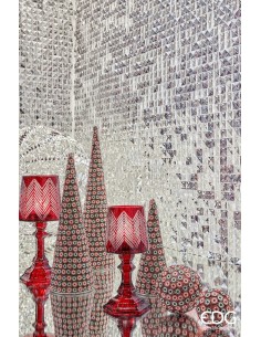 Cortina de brillo segmentos plata 30x30 cm para eventos y fiestas 2