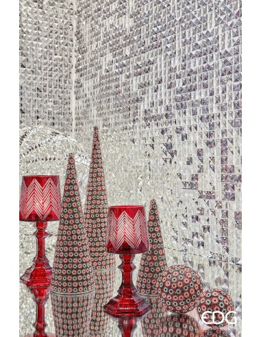Cortina de brillo segmentos plata 30x30 cm para eventos y fiestas