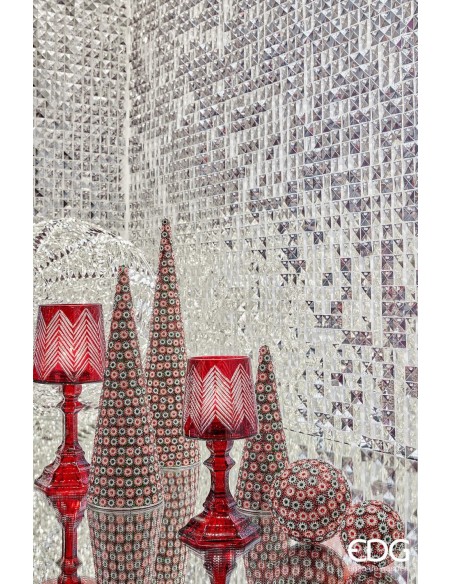 Cortina de brillo segmentos plata 30x30 cm para eventos y fiestas