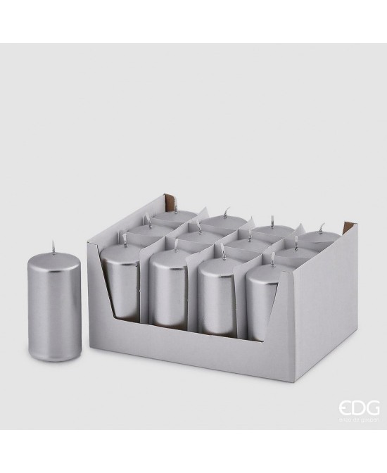 Vela Mocc Plata 10x5x8 cm Decorativa Moderna | Endanea Garden