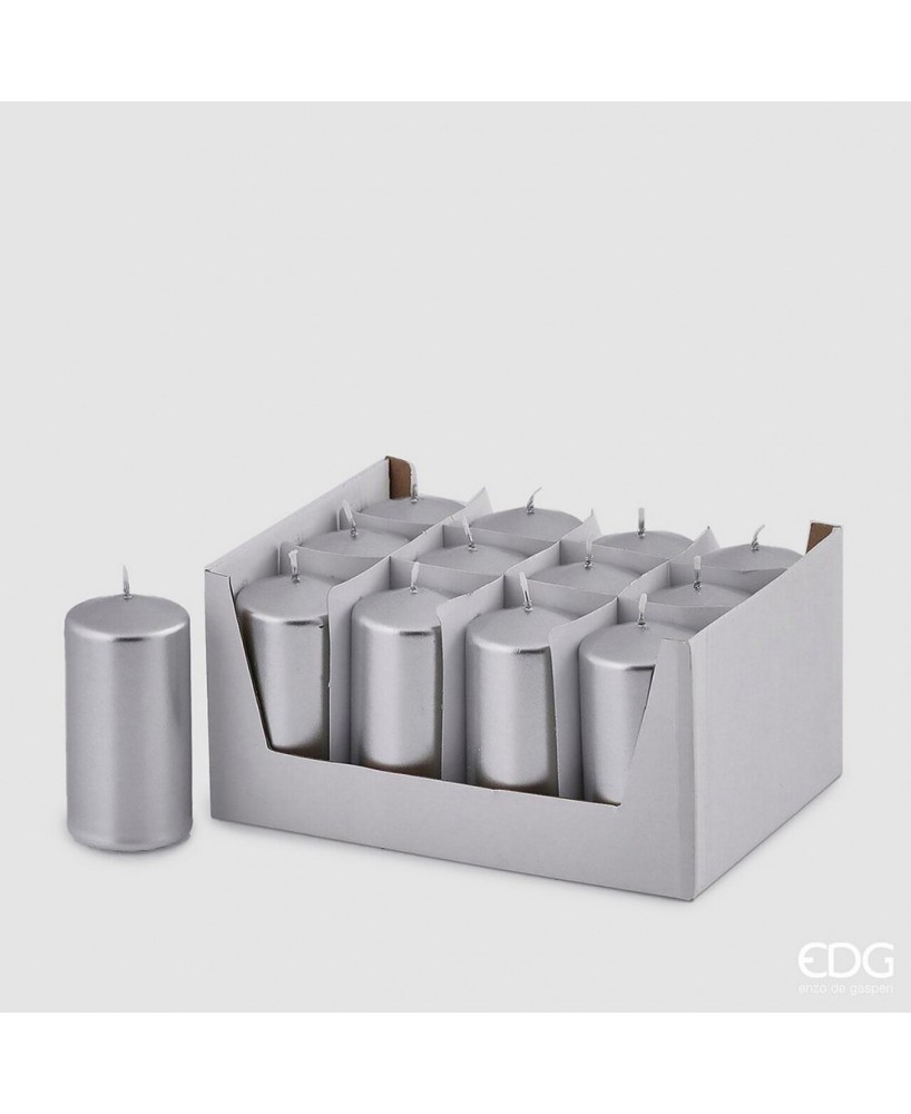 Vela Mocc Plata 10x5x8 cm Decorativa Moderna | Endanea Garden