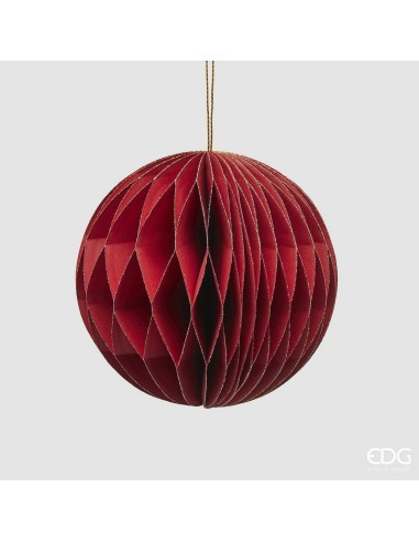 Bola colgante origami roja 10 cm diseño moderno decoración elegante