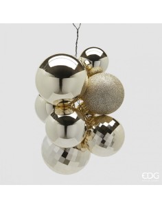 Bola Colgante Micromix Champagne Decoración Elegante y Moderna