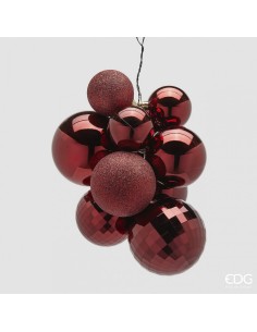 Bola Colgante Micromix Borgoña Accesorio Decorativo Elegante y Sofisticado