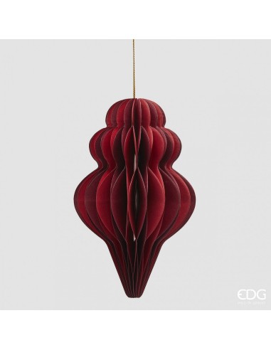 Peonza Colgante Origami Rojo Mix 15x9 cm Decoración Moderna y Sofisticada