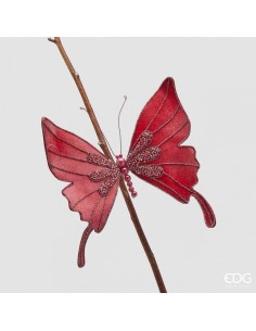 Mariposa con Clip D23 Roja Decorativa | Clip Fácil y Resistente