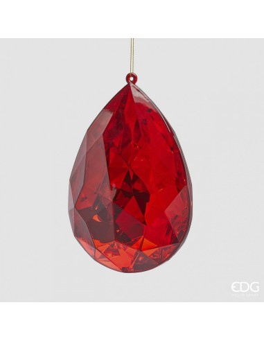 Diamante Colgante Gota H19 Rojo Adorno Decorativo Elegante