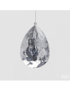 Diamante Colgante Gota H15 Plata Adorno Decorativo Elegante