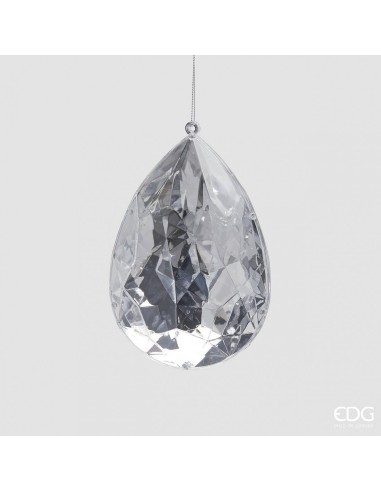 Diamante Colgante Gota H15 Plata Adorno Decorativo Elegante