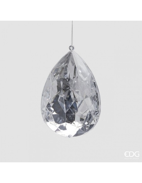 Diamante Colgante Gota H15 Plata Adorno Decorativo Elegante
