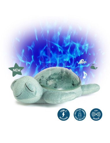 TORTUGA TRANQUIL PELUCHE MUSICAL Y PROYECTOR VERDE