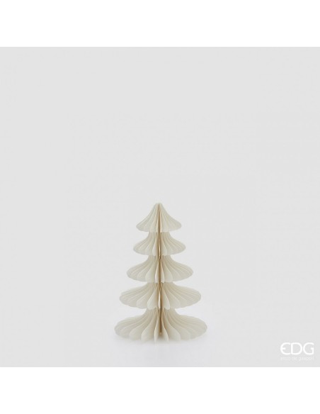 Pino Origami H20.5 D15 Blanco Adorno Navideño Moderno y Minimalista