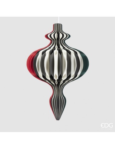 Peonza Colgante Origami H80 D52 decoración moderna para interiores y exteriores