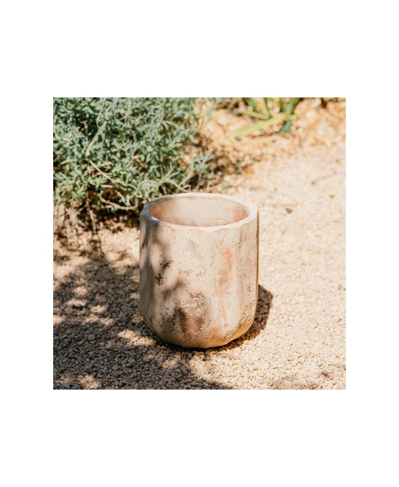 Maceta Campana Alma Antic Delta 29x32cm Acabado Rústico Terracota