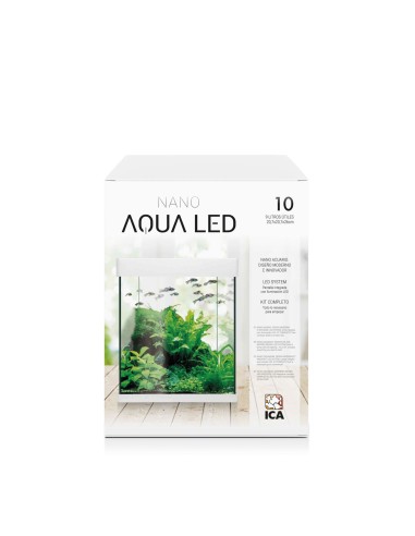 Kit Nano AquaLED 10L - Acuario Compacto con Iluminación LED y Filtración | Endanea Garden