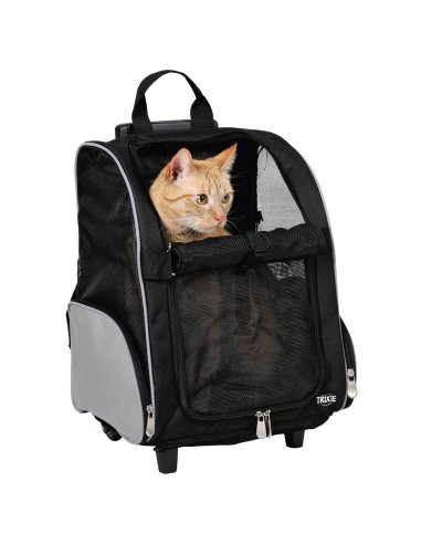 Trolley Mochila para Perro Nylon 32x45x25 cm | Transporte Cómodo y Seguro