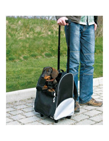 Trolley Mochila para Perro Nylon 32x45x25 cm | Transporte Cómodo y Seguro