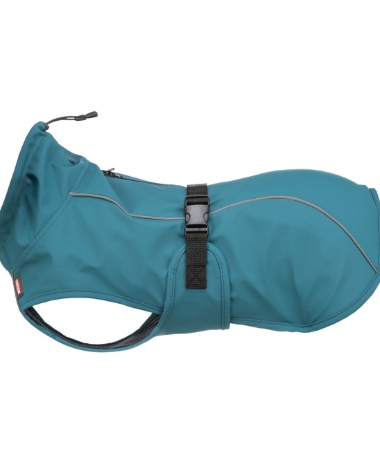 Impermeable Vimy para perros talla M azul petróleo resistente y cómodo