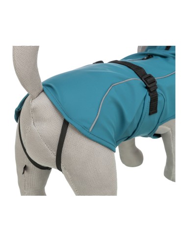 Impermeable Vimy para perros talla S azul petróleo resistente y cómodo